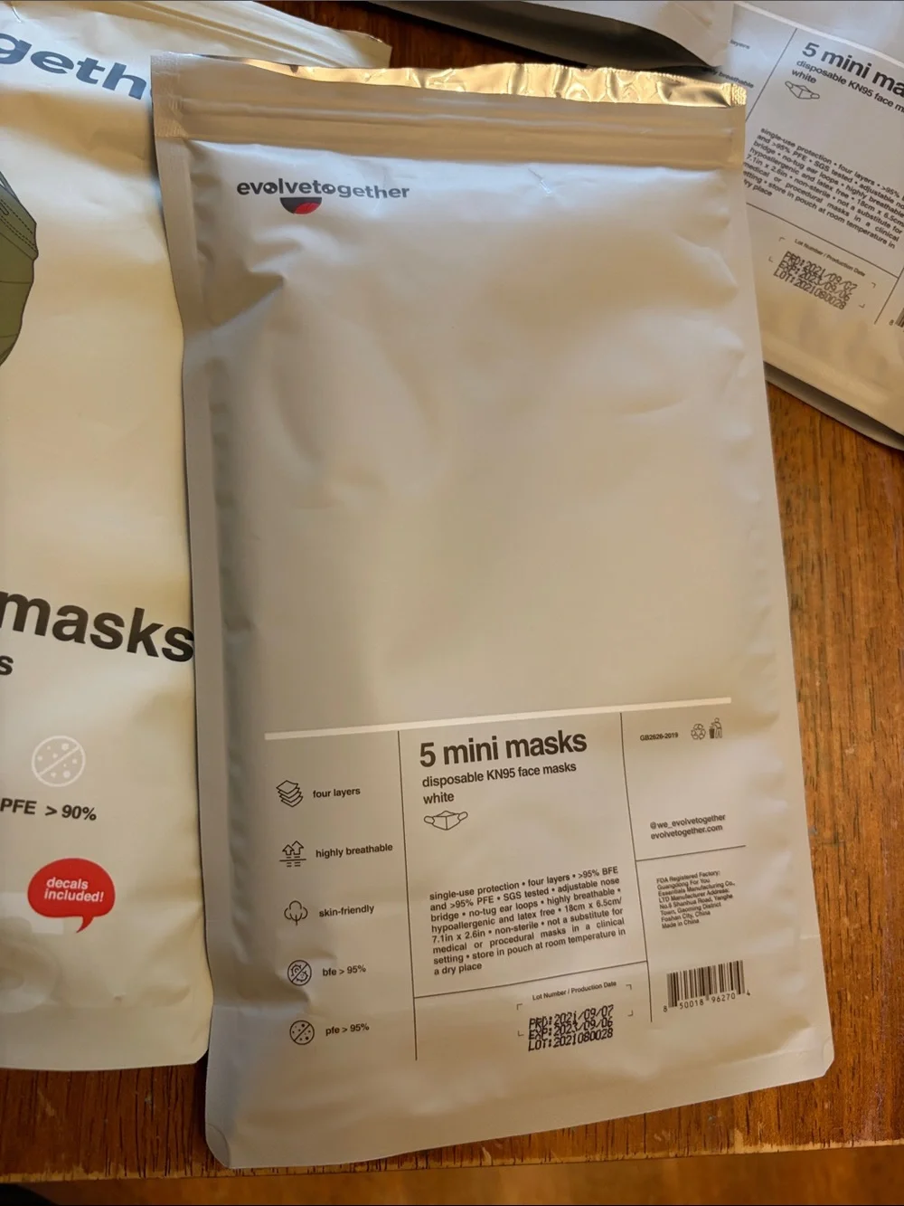 Lot of Evolvetogether Face Masks Kids plus KN95 kids masks